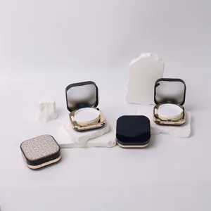 OEM ODM Square Air Cushion Compact Box With Mirror Air Cushion Bb Foundation Container Packaging Air Cushion Box For Cc Cream