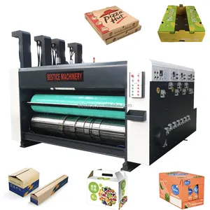 Low Cost Automatic Corrugated Cardboard Printer Slotter Die Cutter Machine For Packing Pizza Fruits Vegetable Carton Box