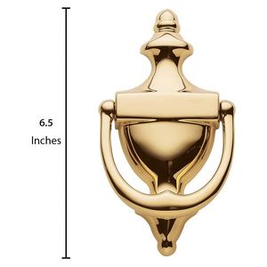 WEKIS - Timbre de Puerta de Latón Pulido Dorado Antiguo, Estilo Vintage Tradicional, para Puerta de Madera - Product Image 3