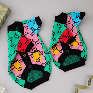 Großhandel Luxuriöse Klassische Sommer-Herbst Haustier-Pullover Hochelastische Hundekardigans Katzenmäntel Niedliches Tiermuster Polyester Halloween - Product Image 2