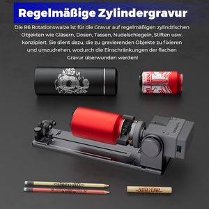 <strong>Rotate</strong> Axis for <strong>Laser</strong> Engraving Machine 4 Lifting Feet for Engraving Cylindrical Objects Spheres Rings Irregular Shapes - Product Image 5