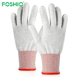 Foshio Customize Anti-Static Carbon Micro Fiber Glove For Car Squeegee Vinyl Wrap Tool
