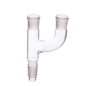 Adaptateur en verre borosilicate à deux colliers parallèles pour laboratoire OEM - Product Image 1