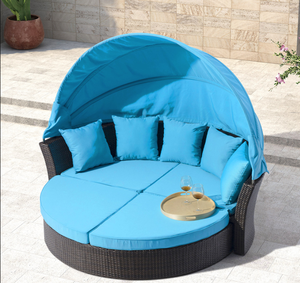 <span class=keywords><strong>Auvent</strong></span> Rotin En Osier Meubles <span class=keywords><strong>De</strong></span> Patio rond Orientable tissé Soleil salon <span class=keywords><strong>lit</strong></span> - Product Image 2