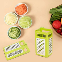 Groothandel Mode Keuken Plastic Fruit Groente Snijder 4 in 1 Snijder Opvouwbaar Rasp voor Groentehakker Gadgets Koken