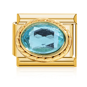 Stainless Steel Italian Modular Bracelet Gemstone Inlay DIY Elastic Fashion Jewelry Unisex Gift Set - Product Image 2