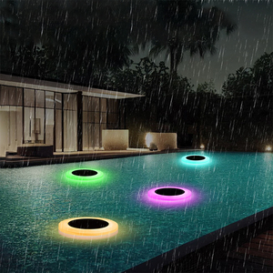 9cm diámetro 13 colores inalámbrico energía solar piscina luces impermeable bajo el agua RGB música sonido LED luz al aire libre