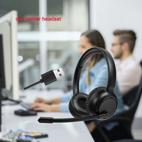 Casque audio supra-auriculaire ergonomique binaural USB Qualcomm OMfoX à prix d'usine avec micro externe ENC, Bluetooth 5.5, étanchéité IPX-3, ajustement personnalisé 32