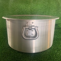 Marmite à soupe en alliage d'aluminium de style occidental, tailles extra-larges 55-60-67 cm, compatible avec les cuisinières à gaz, couvercle plat, usage commercial