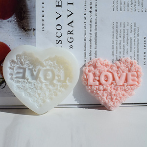 Valentine's Day LOVE themed Rose and Heart shaped Hanging Sign Silicone Mold Ideal for DIY Car <strong>Air</strong> <strong>Freshener</strong> Fondant <strong>Cake</strong> Making