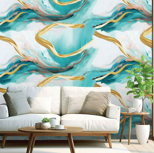 Autocollant mural en marbre en vente chaude, rouleau de mousse vinyle 1,2 m x 3 m, autocollants de carrelage mural en marbre, amovibles pour la décoration de la maison - Product Image 5