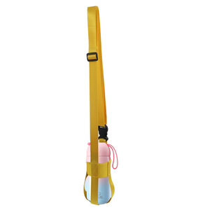 Sac à bandoulière pour bouteille d'eau, isolé, jaune et noir, pour la randonnée et les voyages, avec sangle détachable, capacité inférieure à 20 fl oz - Product Image 5