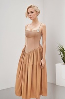 Robe Camisole sans manches pour dames de haute qualité Empire motif élégant à la mode pour les fêtes d'anniversaire Club demoiselle d'honneur danse