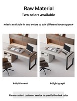Bureau d'angle en cuir pleine fleur de style minimaliste italien, bureau d'ordinateur de luxe haut de gamme, poste de travail moderne et simple pour cadre