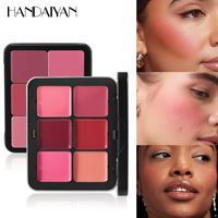 Palette de blush multi-usages 12 couleurs en boîtier métallique, Handaiyan, correcteur, illuminateur, contouring, blush crème mat