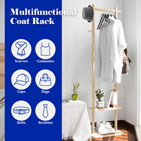Porte-manteau en bois sur pied avec étagère, personnalisable avec logo, pour entrée, vente en gros fabricant