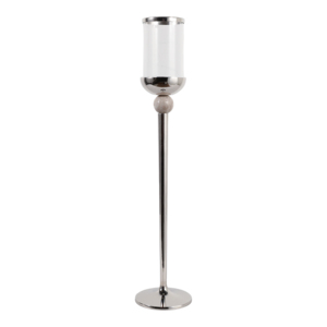 Portacandele contemporaneo in vetro per candele a pilastro, centrotavola - Product Image 1