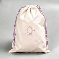 Pochette pliable en non-tissé à cordon, motif dessin animé, écologique, recyclable, avec logo personnalisé, emballage en gros pour acheteurs, exposants, étudiants