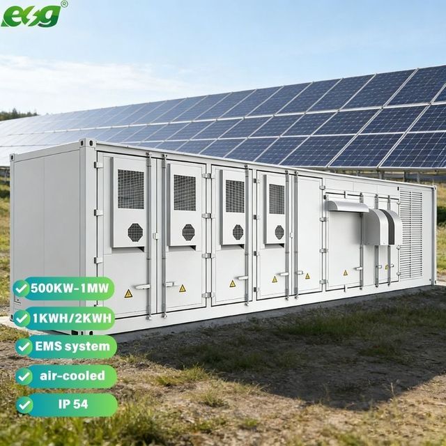 500kW 1MW 1MWH 2MWH 20ft 40ft Energy Storage Battery System Integrated Outdoor Energy Storage Cabinet Industrial Commercial IP54