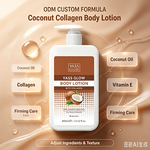 Lotion corporelle nourrissante et raffermissante au collagène de noix de coco, marque privée, OEM, ODM, production en vrac personnalisée - Product Image 2