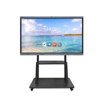 Papan tulis interaktif OEM, papan pendidikan Cerdas LCD sentuh 4K, papan TV kantor/sekolah/kelas Digital interaktif