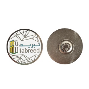 Metal metálico esmalte suave círculo circular en forma de imán magnético tabreed insignias broche abrigo pecho etiqueta solapa pin insignia pines - Product Image 1