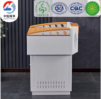 Pupitre relevable multifonctionnel moderne en verre pour la diffusion multimédia, avec design écologique et durable, idéal pour les écoles et les hôtels