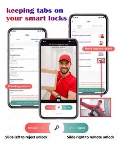 Tuya 3D mặt Video intercom thông minh khóa cửa thông minh Ổ khóa cho cửa trước mật khẩu khóa cửa thông minh với máy ảnh và vân tay - Product Image 3