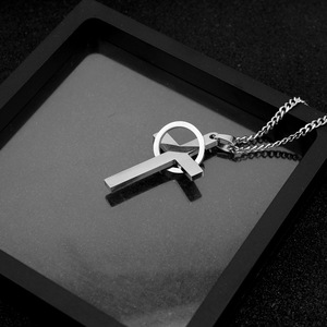 2026 New Exquisite Titanium Steel Silver Plated Letter <b>Cross</b> Pendant Necklace Fashion Unisex's Necklaces Wholesale Jewelry - Product Image 4