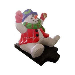 Parc extérieur commercial décoration <span class=keywords><strong>de</strong></span> Noël statue en fibre <span class=keywords><strong>de</strong></span> verre décoré centre commercial géant Santa Gingerbread House - Product Image 3