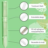 Poteau en mousse transparente en plastique empilable pour plantes d'intérieur