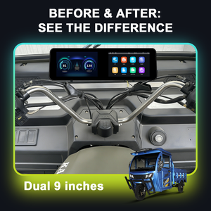 Radio para Auto Android con Pantalla Táctil Dual de 9 Pulgadas para UTV, Reproductor de <span class=keywords><strong>DVD</strong></span> para Auto, Radio con Carplay Inalámbrico, GPS, Navegador, Sistema Multimedia para Auto - Product Image 2