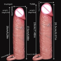 Silikon Großer Strapon Dildo Damenkleid Künstlicher Penis mit Lederriemen für Lesbisches Sexspielzeug LM-D807