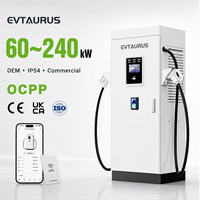 Station de recharge commerciale pour véhicules électriques 60 kW, 120 kW, 240 kW DC CCS2 Chademo GBT POS RFID, à montage sur piédestal, pour l'énergie nouvelle