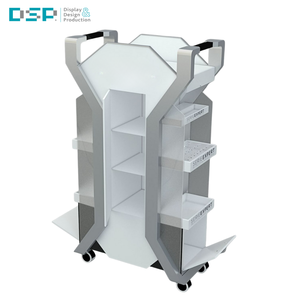 DSP แท่นวางโชว์เครื่องสำอางแบบรถเข็นทำจากอะคริลิคแบบพกพาสะดวกทันสมัย - Product Image 1
