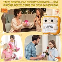 Peluche Toast au Crochet Faite Main avec Carte « I Love You » – Compagnon de Bureau d'Écoute et de Soutien Émotionnel pour Collègues – Idée Cadeau de Bureau