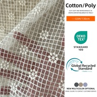 Tissu en dentelle florale respirant et hydrosoluble 100% coton pour vêtements ou robe hawaïenne, tissu en dentelle brodée