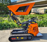Mini-dumper hydraulique sur chenilles Antspower 2026 homologué CE, motorisé par un moteur à essence de 13,5 CV, capacité de charge de 600 kg