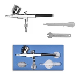 <span class=keywords><strong>Aérographe</strong></span> de Manucure Double Action en Cuivre Spécial 130 Modèles avec Pistolet Pulvérisateur à Injection d'Oxygène Beauté Contrôle de Peinture pour Nail Art - Product Image 1