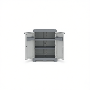 TTAKE Double Cab Low Wardrobe <b>Tool</b> <b>Cabinet</b> With Doors And Shelves For <b>Storage</b> - Product Image 2