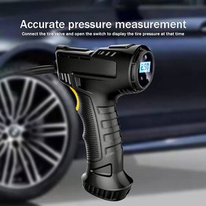 Compresseur sans fil, pompe à air portable rechargeable 120W, gonfleur de pneus numérique sans fil pour voiture - Product Image 3