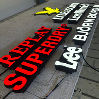 Enseigne lumineuse publicitaire extérieure à LED, lettres lumineuses pour devanture de magasin, enseigne 3D en acrylique, logo personnalisé, enseigne électronique