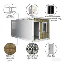 Maison conteneur préfabriquée portable, étanche et insonorisée, avec panneaux sandwich, design moderne, 20 pieds, maison modulaire résidentielle