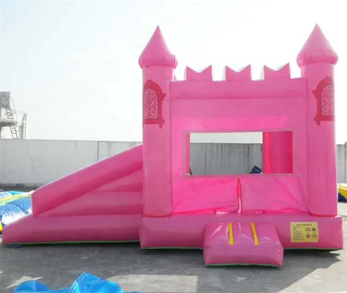 Hồng nhảy inflatable lâu đài, funland inflatable chúa bouncer combo cần bán B3087