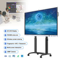Pizarra Interactiva Inteligente para Conferencias de 65/75 Pulgadas con Android 15, para Reuniones de Negocios, con Opción de NFC/Cámara, Pantalla LCD 4K