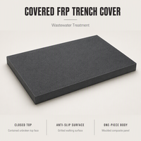 Grille de couverture de tranche entièrement scellée en PRV découpée sur mesure pour le contrôle des odeurs dans les stations d'épuration des eaux usées
