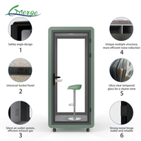 Cabine téléphonique insonorisée moderne pour bureau ou hôtel, cabine acoustique individuelle en alliage d'aluminium, salle silencieuse pour appels intérieurs, isolation phonique
