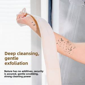 Brosse exfoliante double face en loofah, style moderne, conception simple, longue bande pour le dos, pour frotter et masser, vente en gros - Product Image 4