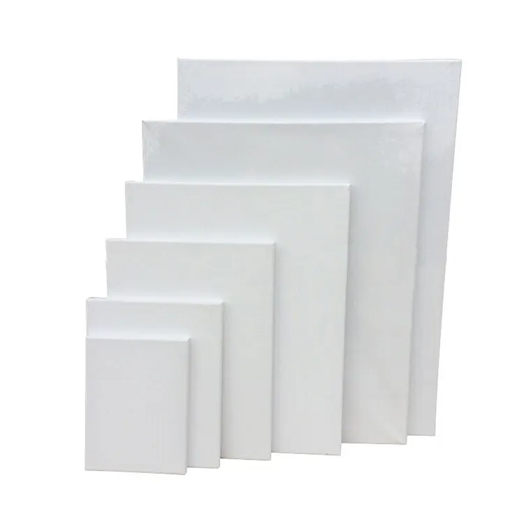 Cotton Canvas Wooden Frame Various Size White Blank Canvas For Art Painting