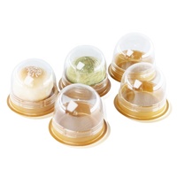 Vente d'usine Matériaux recyclés Boîte à gâteau en plastique avec option de gaufrage Contenant carré transparent pour gâteau Mousse et biscuits